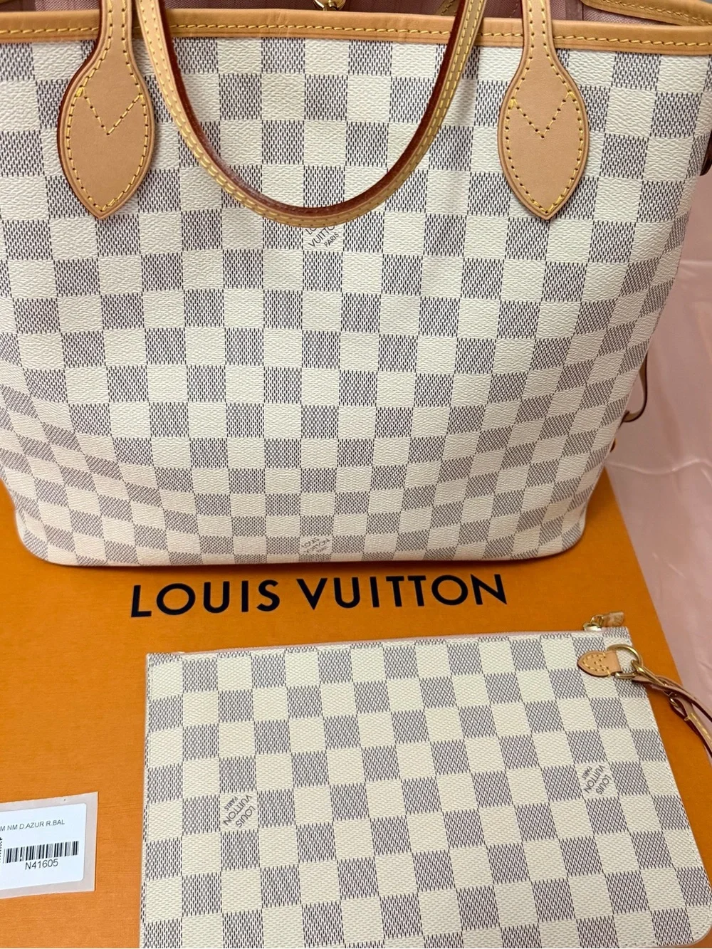 Louis Vuitton Orange Box with Branded Documents